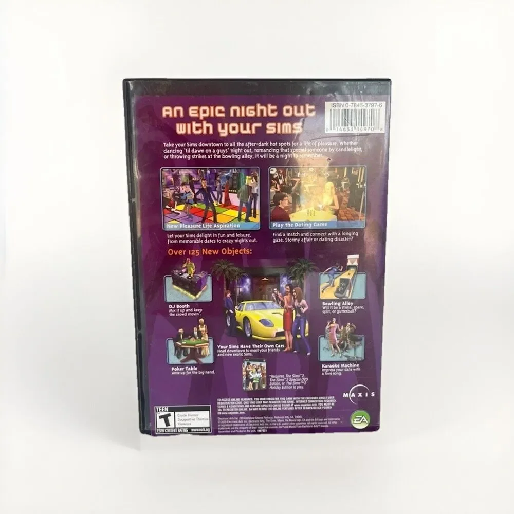 The Sims 2: Nightlife Expansion Pack (PC CD-ROM, 2005) – Excellent Condition